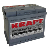 Аккумулятор KRAFT 45 R низк. (380A, 207*175*175) (S LB1 045 10B13) Обратная (R+)