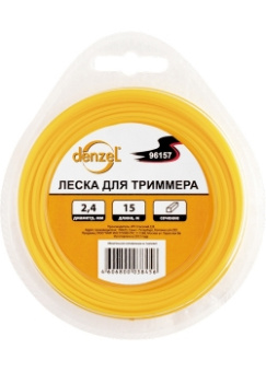 96157 Леска для триммера квадратная, 2.4мм х 15м// DENZEL купить в Минске, оптимальные цены.