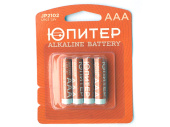JP2102 Батарейка AAA LR03 1,5V alkaline 4шт. ЮПИТЕР
