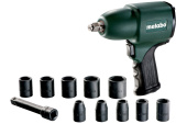 Пневмогайковерт 1/2" METABO DSSW 360 Set кейс+10 головок