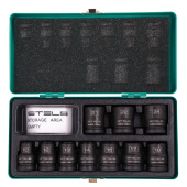 13997 Набор шестигранных ударных торцевых головок 1/2" STELS,10 пр (6 граней)