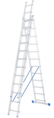 97822 Лестница, 3х12 ступеней, алюминиевая, трехсекционная СИБРТЕХ