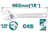 THT1010183 Ключ разводной TOTAL 450 мм