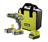 Дрель-шуруповерт ударная аккумуляторная RYOBI R18PD31-225S ONE +