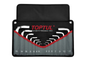 GPAQ1401 Набор ключей шестигранных 2-19мм 14шт (черное полотно) TOPTUL