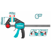 THT1340601 Струбцина пистолетная TOTAL 63x150 мм 