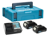 Комплект аккумулятор MAKITA 12.0 В BL1016 2 шт.+ ЗУ DC10WD в кейсе