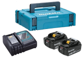 Комплект аккумулятор MAKITA 18.0 В BL1860B 2 шт.+ ЗУ DC18RC в кейсе