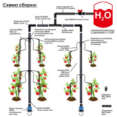 Капельный полив от ёмкости SPEC IS2000, комплект универсальный на 64 растения