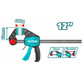 THT1340602 Струбцина пистолетная TOTAL 63x300 мм 