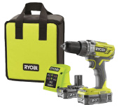 Дрель-шуруповерт ударная аккумуляторная RYOBI R18PD3-220S ONE +