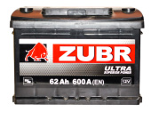 Аккумулятор 62 Ah ZUBR ULTRA Обратная полярность пусковой ток 600А