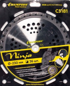 C5181 Нож с зубцами из твердого сплава CHAMPION Ninja 36/230/25,4 (SRM-2305SI,SRM-2655SI)