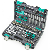 14108 Набор инструментов STELS, 1/2", 1/4", CrV, пластиковый кейс 69 пр