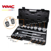 47293 6201B Набор инструментов WMC TOOLS, 21 пр (12 граней)