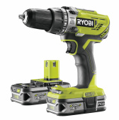 Дрель-шуруповерт ударная аккумуляторная RYOBI R18PD3-215S ONE +