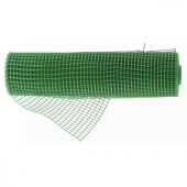 64523 Решетка заборная в рулоне RUSSIA, облегченная, 1,5х25 м, ячейка 70х70 мм, пластиковая, зеленая