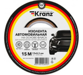 KR-09-2906 Изолента автомобильная флис, 0.3х19 мм, 15 м KRANZ