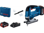 06015B3024 Лобзик аккумуляторный BOSCH GST 185-LI в чем. (18.0 В, 2 акк., 4.0 А/ч, Li-Ion, пропил до 125 мм)