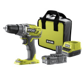 Дрель-шуруповерт аккумуляторная RYOBI R18DD3-120S ONE +