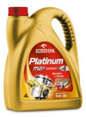 Масло моторное Orlen-Oil PLATINUM Max Expert C4 5W-30, 4л (бензин+дизель, синтетическое, всесезонное)