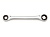 AOAC1418 Ключ накидной "звездочка" Е14хЕ18 с трещотками TOPTUL