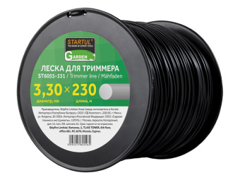 Леска для триммера 3,3 мм, круг Startul Garden ST6055-331 (катушка 230 м) купить в Минске, оптимальные цены.