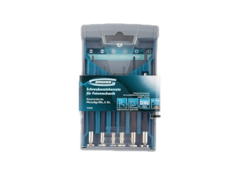 13346 Набор отверток для точной механики, CrMo, метал. обрезин. рукоятки, 6шт., бокс - трансформер GROSS купить в Минске. - №2