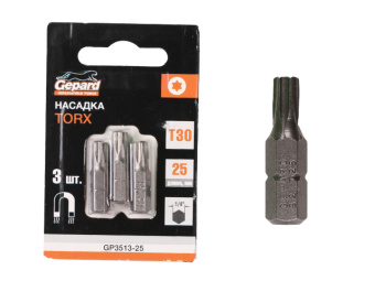 GP3512-25 Насадка TORX T27 25мм 3шт GEPARD купить в Минске.