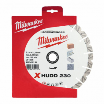 4932492150 Алмазный диск MILWAUKEE Speedcross X-HUDD 230мм купить в Минске. - №1