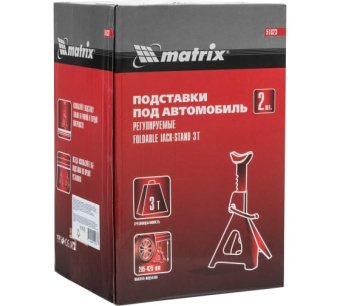 51623 Подставки под машину регулируемые, 3т.,h подъема 295-425 мм, 2шт - №2