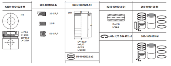260-1000105-М Поршнекомплект МТЗ, МАЗ, Д-260 (ЕВРО-2) палец 42мм (гильза, поршень, кольца), РФ - №1
