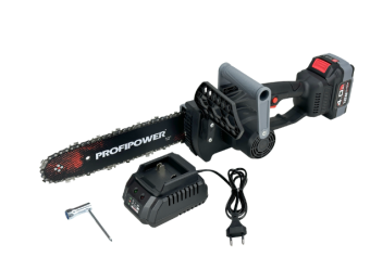 Пила цепная аккумуляторная ProfiPower MKDUC-18V (Li-ion-1шт, 4.0Ач, шина 12", 0-4500об/мин, цепь, З/У, в коробке) купить в Минске, честные цены. - №1