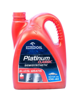 Масло моторное Orlen-Oil PLATINUM CLASSIC SEMISYNTHETIC 10w40, 4.5л (бензин+дизель, полусинтетическое, всесезонное) - купить на сайте Хозтоварищ в Минске - №1