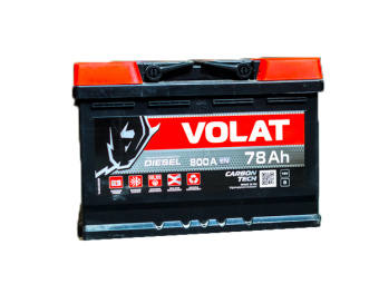 Аккумулятор 78 Ah VOLAT AutoPartPl Обратная полярность пусковой ток 800А (АКБ) - №1