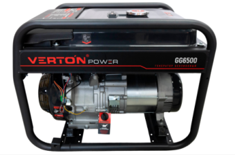 Генератор бензиновый VERTON POWER GG6500 (5,0/5,5 кВт, 230В, 13л.с., ручной старт, 12В, бак 22л, счетчик моточасов) купить в Минске, выгодные цены. - №2