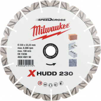 4932492150 Алмазный диск MILWAUKEE Speedcross X-HUDD 230мм купить в Минске.