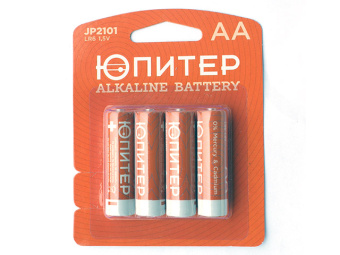 JP2101 Батарейка AA LR6 1,5V alkaline 4шт. ЮПИТЕР купить в Минске, низкие цены.