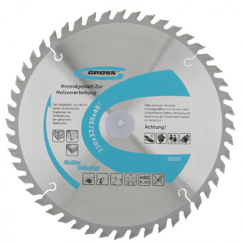 73340 Пильный диск по дереву GROSS ф255 х 32 мм, 72 зуба + кольцо 32/30мм купить в Минске.