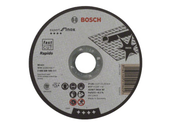 Отрезной круг 125х1,0х22мм д/нерж.ст. (Bosch) (2608600549) купить в Минске.