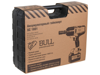 Гайковерт ударный аккумуляторный BULL SC 1801 в чем. купить в Минске. - №2