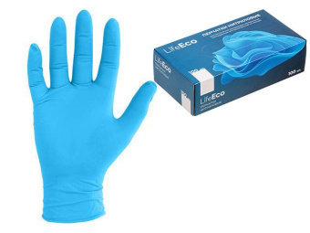 Перчатки нитриловые LifeEco, р-р L, синие, уп.100 шт. (мин. риски) купить в Минске, оптимальные цены.