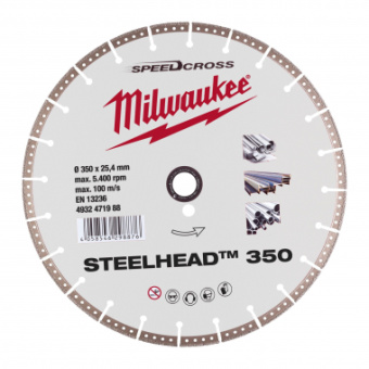 4932471988 Диск алмазный MILWAUKEE Steelhead 350мм купить в Минске.