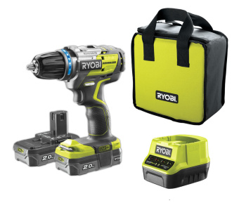 Дрель-шуруповерт аккумуляторная RYOBI R18DDBL-220S ONE + купить в Минске.