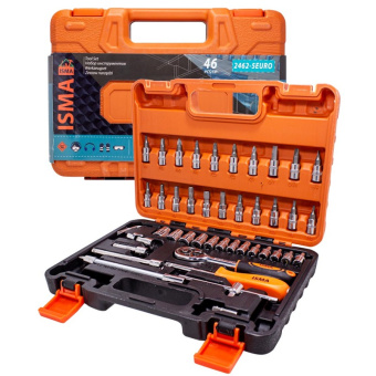 51107 ISMA-2462-5 EURO Набор инструментов ISMA, 46 пр (6 граней) купить в Минске. - №2