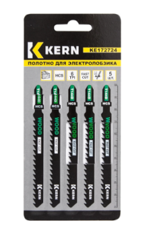 KE172724 Полотно для электролобзика по дер, прям.груб.рез, 100мм, 6TPI, 5-50мм, T144D KERN (упак/5шт) купить в Минске.