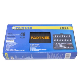 50647 PA-2461-5 Набор инструментов PARTNER, 46 пр (6 граней) купить в Минске. - №2