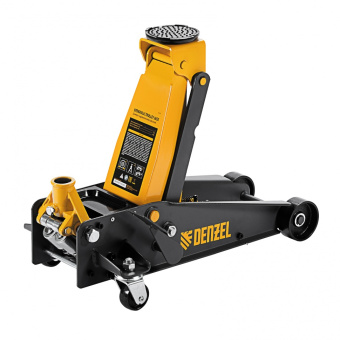 51138 Домкрат гидравлический подкатной DENZEL 3т, с фиксатором, быстрый подъем, 135-480 мм, проф. - №1
