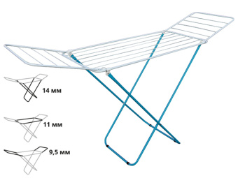 46-003160 Сушилка для белья напольная,16м, серия Maria, бело-голубая, PERFECTO LINEA (Сушильное полотно - 16 метров, размер 167х46х84.) купить в Минске, низкие цены.