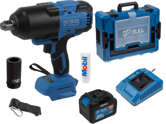Аккум. ударный гайковерт BULL SC 1810 Xcase, XLTpro, БЕСЩЕТ., 18 В, 1500 Н*м, 3/4", 1х6 А*ч, з/у 6 А купить в Минске.